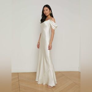 NWT L’AGENCE White Silk Kenna Gown - Size 2